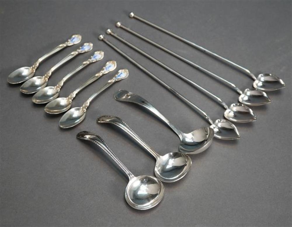 COLLECTION OF TWELVE STERLING SIPPING