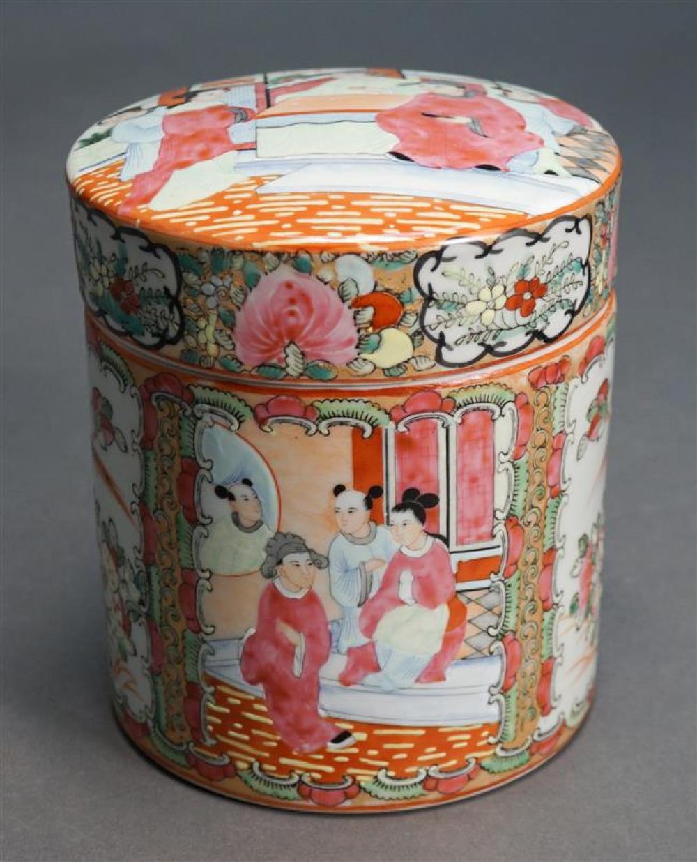 CHINESE ROSE MEDALLION CYLINDRICAL 322dd4