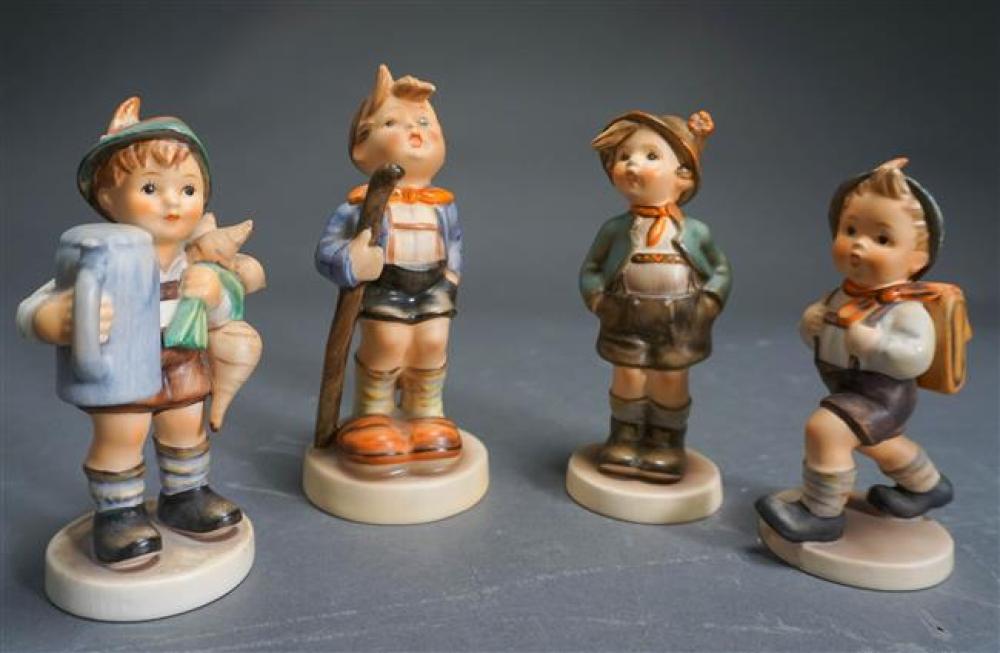 FOUR HUMMEL FIGURINES, HEIGHT OF