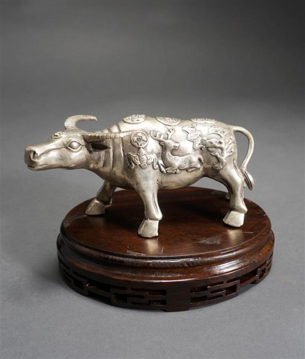 CHINESE WHITE BRONZE WATER BUFFALO 322dde