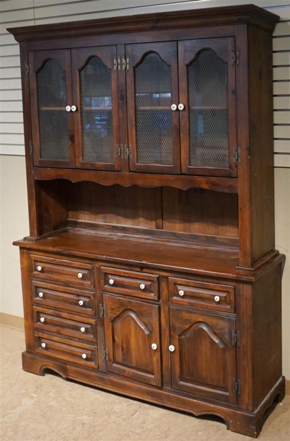 CHIPPENDALE STYLE STAINED PINE BUFFET