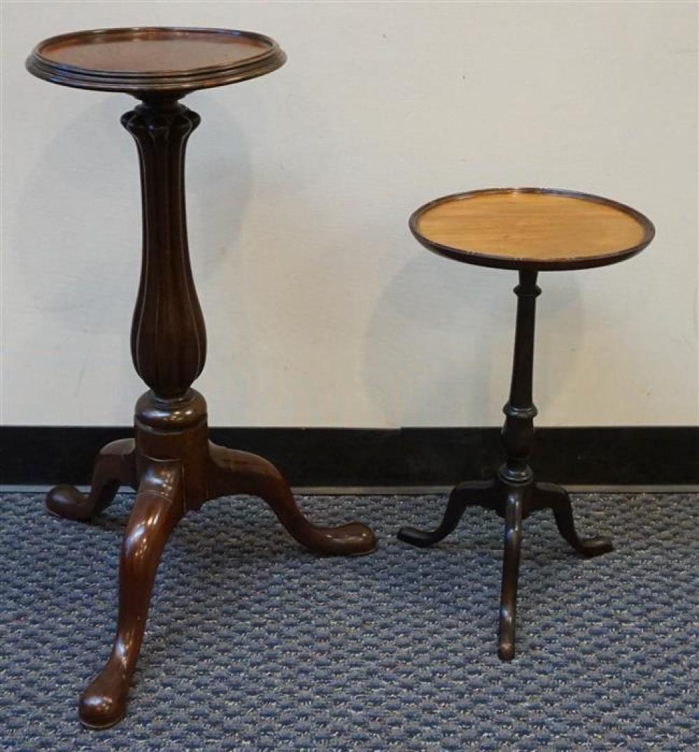 TWO GEORGE III STYLE MAHOGANY TRIPOD