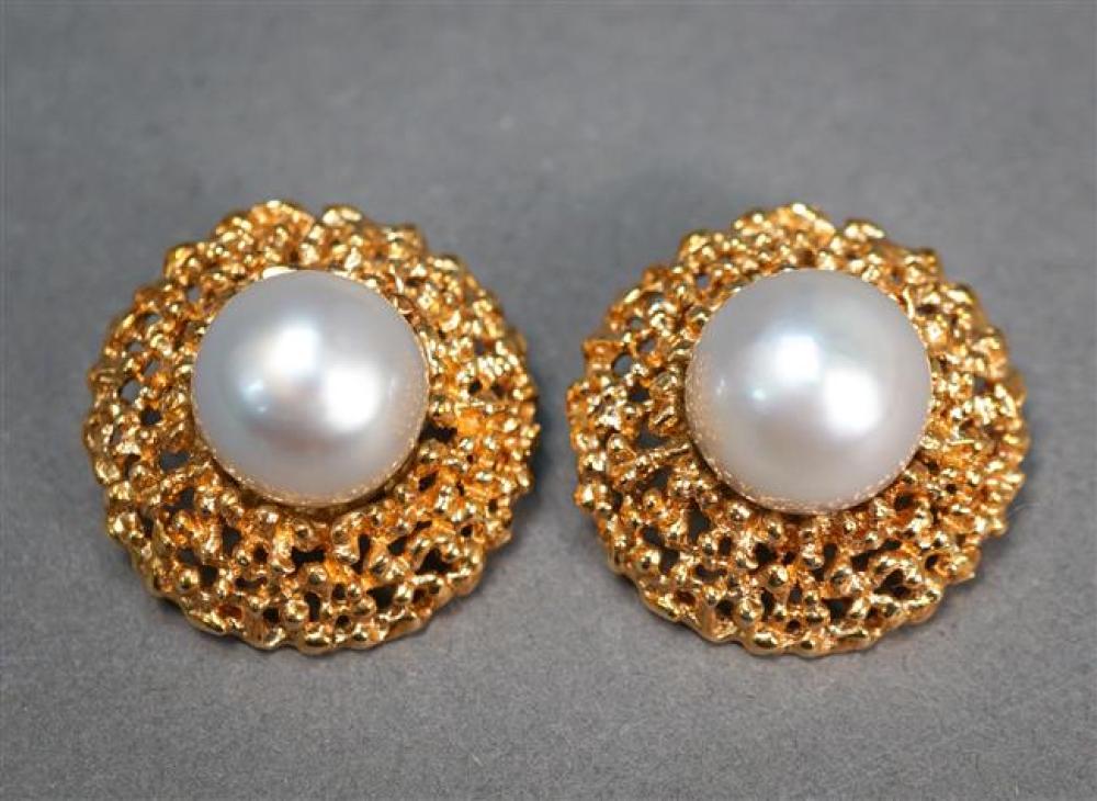 PAIR TESTED 14-KARAT YELLOW-GOLD