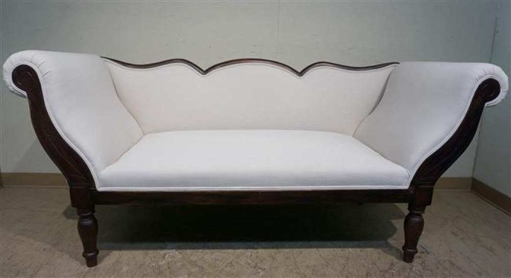 ROCOCO STYLE FRUITWOOD UPHOLSTERED