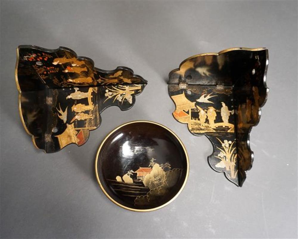 TWO VICTORIAN JAPANNED LACQUER 32301c