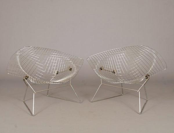 Pair Harry Bertoia for Knoll chrome 504d2