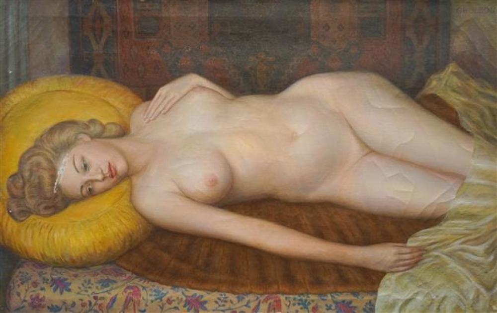 GHOLSON, RECLINING NUDE FEMALE,