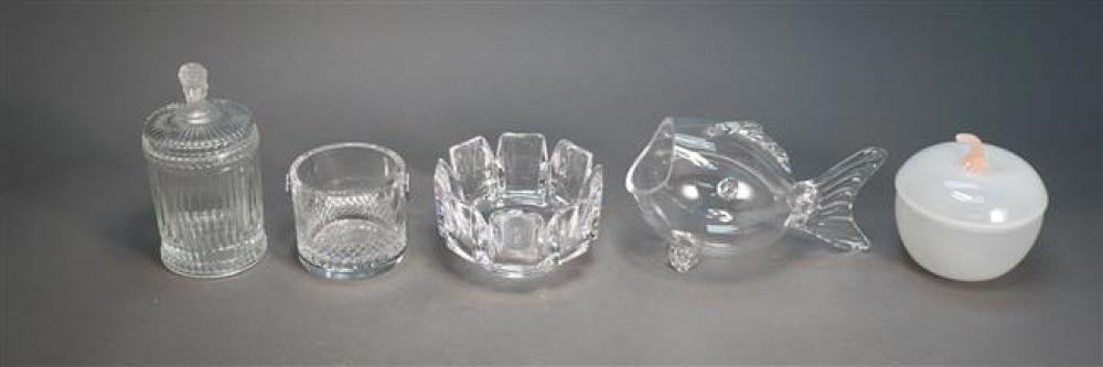 ORREFORS CRYSTAL ICE BUCKET AND