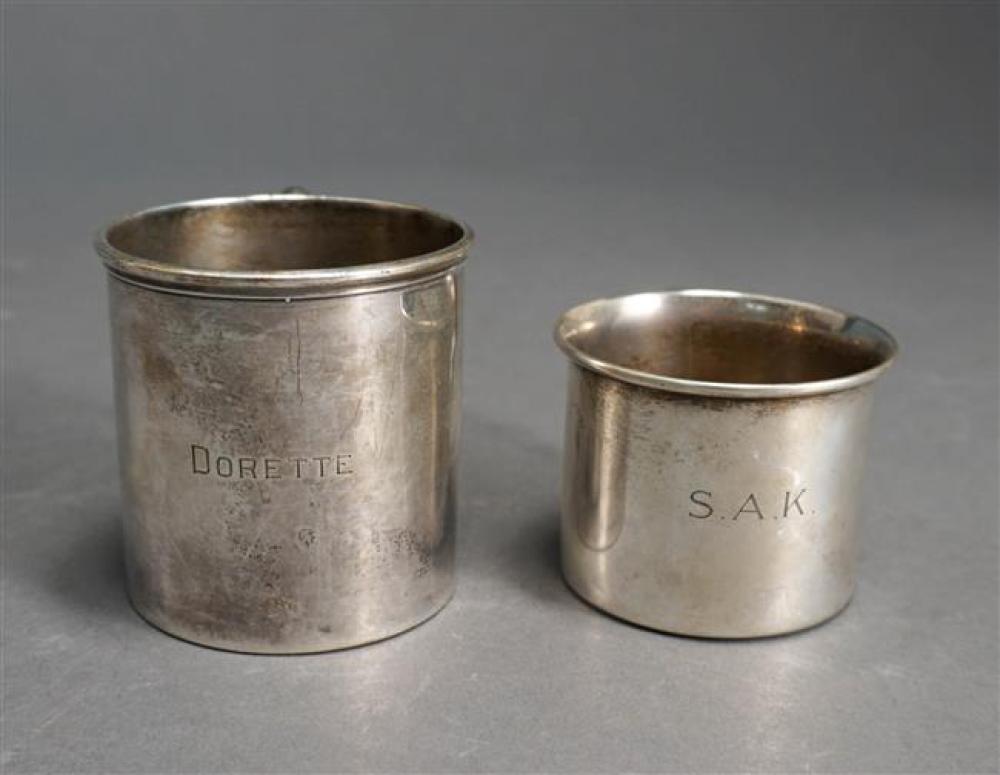 TWO STERLING SILVER YOUTH CUPS  3230f9