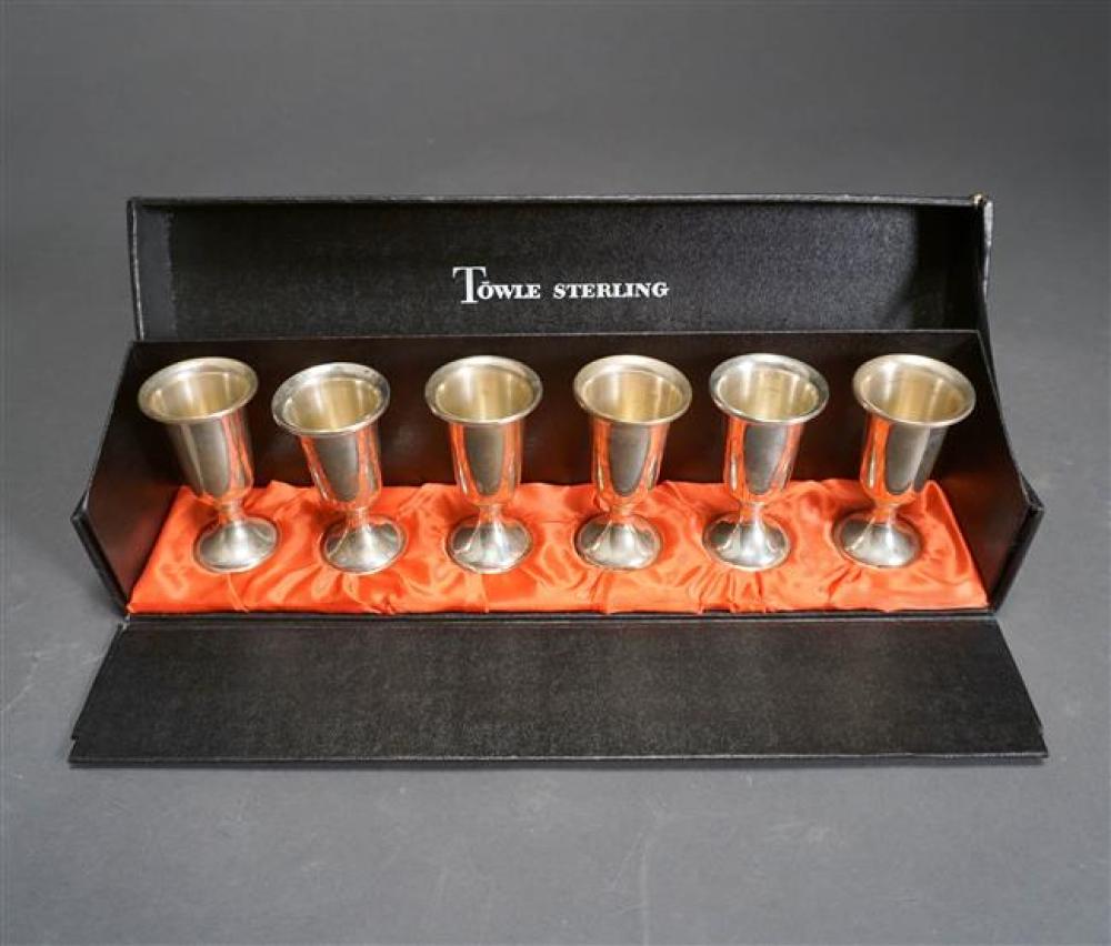 SIX TOWLE WEIGHTED STERLING CORDIALS 32310b