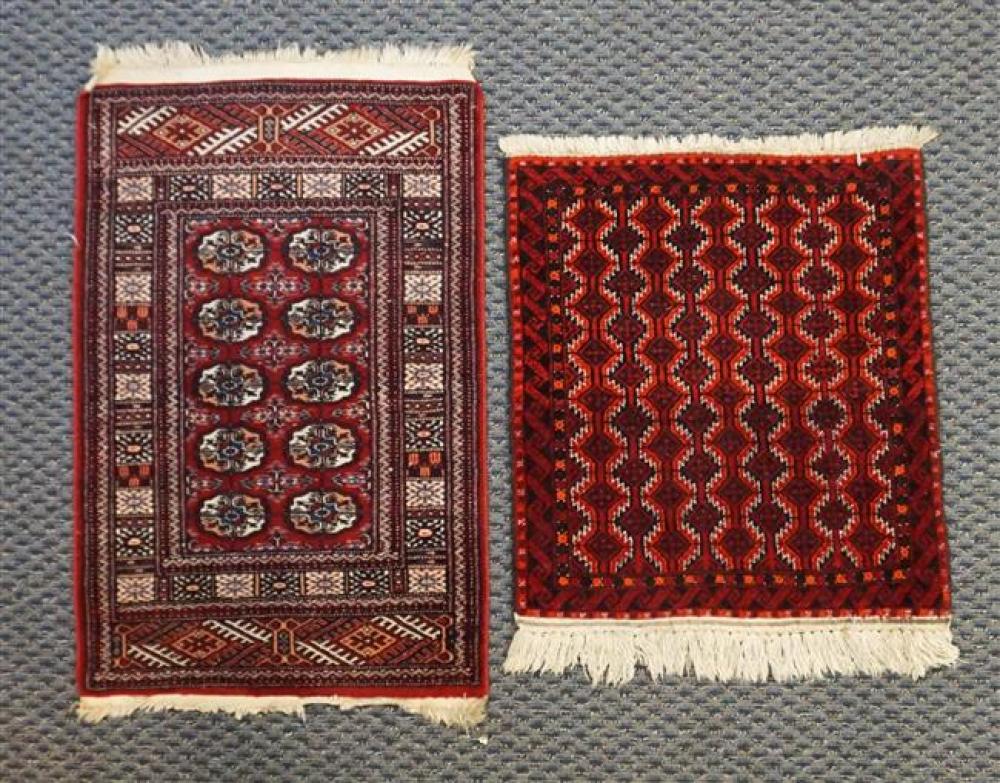 TWO TURKOMAN RUGS LARGER 3 FT 32315a