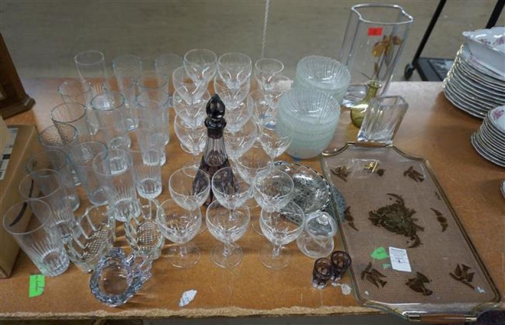 GLASS STEMWARE, CRYSTAL DECANTERS
