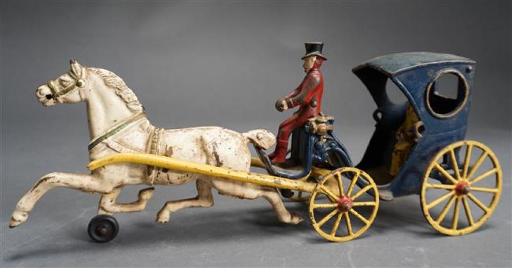 PAINTED IRON 'HANSOM CAB', POSSIBLY
