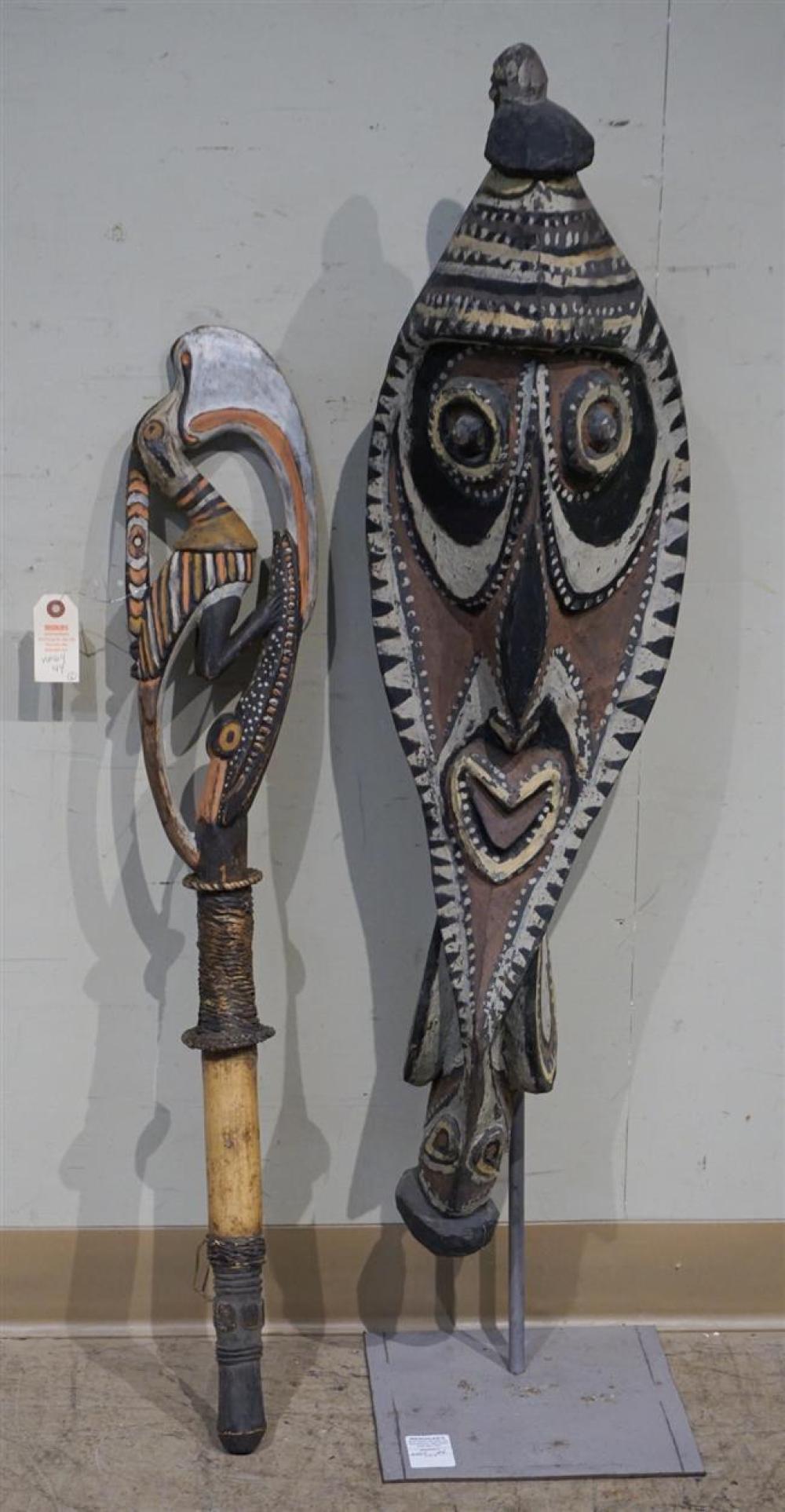 AFRICAN POLYCHROME DECORATED CARVED