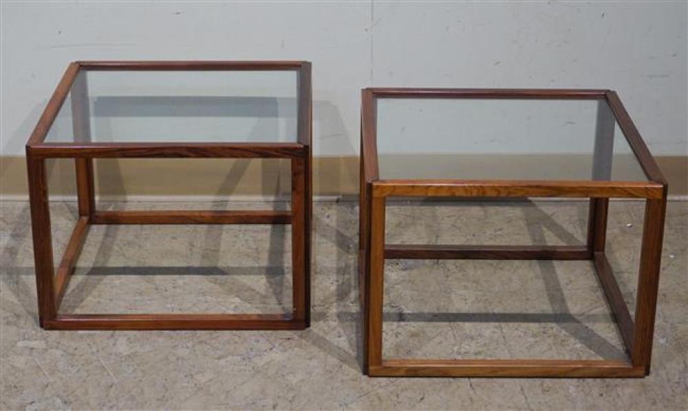 PAIR KAI KRISTIANSEN TEAK AND GLASS 32320a