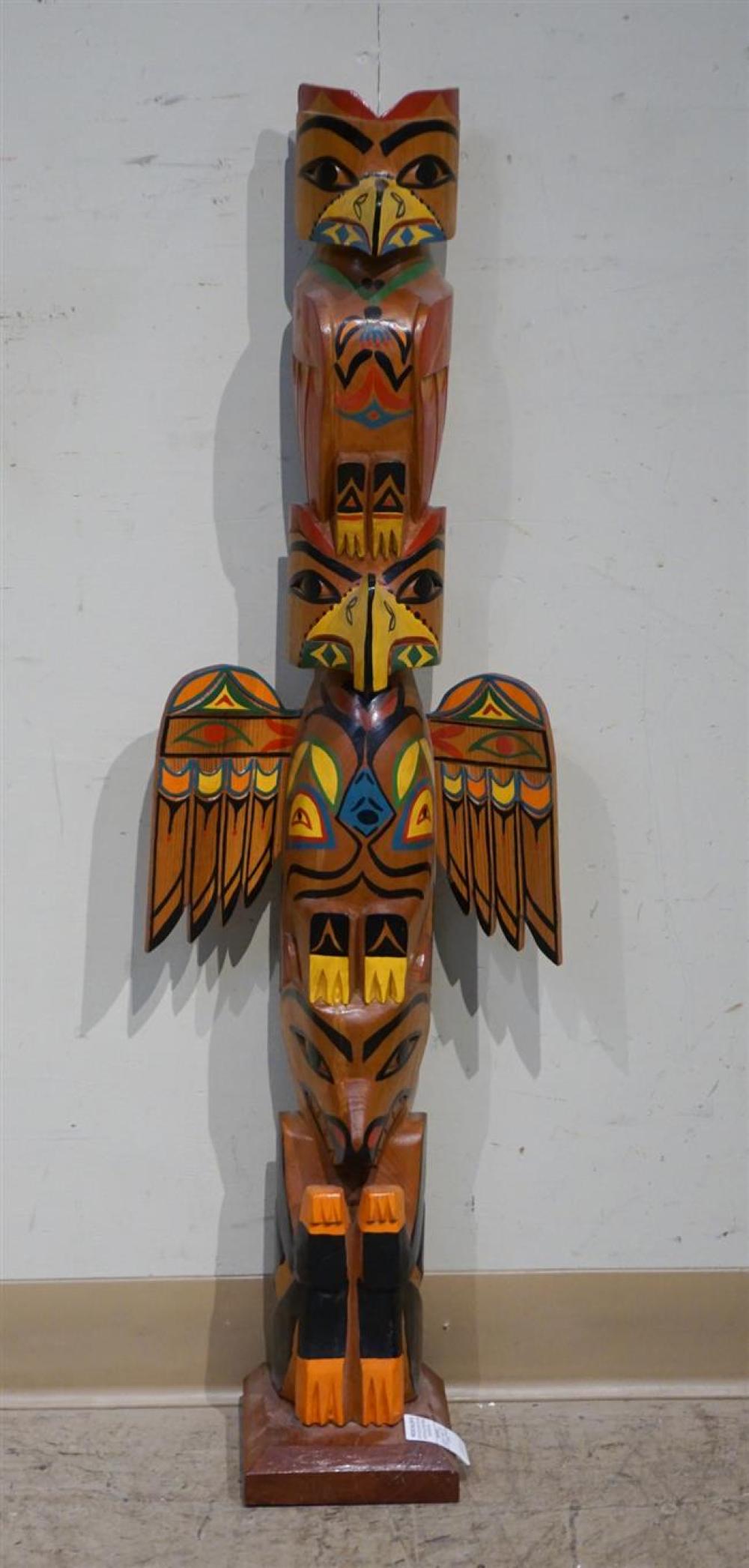 NORTHWEST PACIFIC PAINTED CARVED 32321c