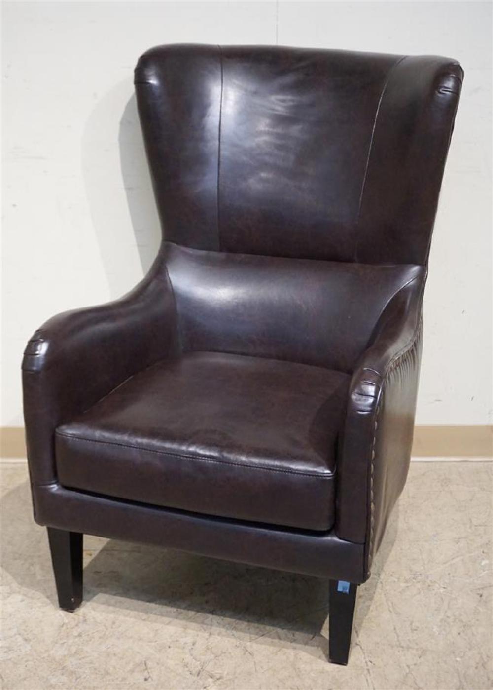 CONTEMPORARY LEATHER BARREL BACK 323225