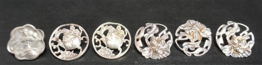 SIX ENGLISH SILVER ART NOUVEAU 32325f