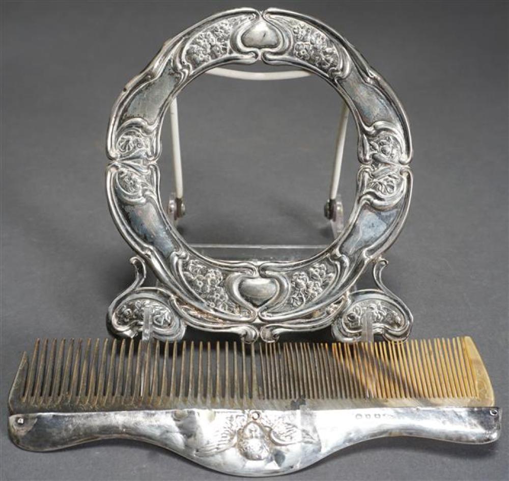 ENGLISH SILVER MOUNTED HAIR COMB 323275