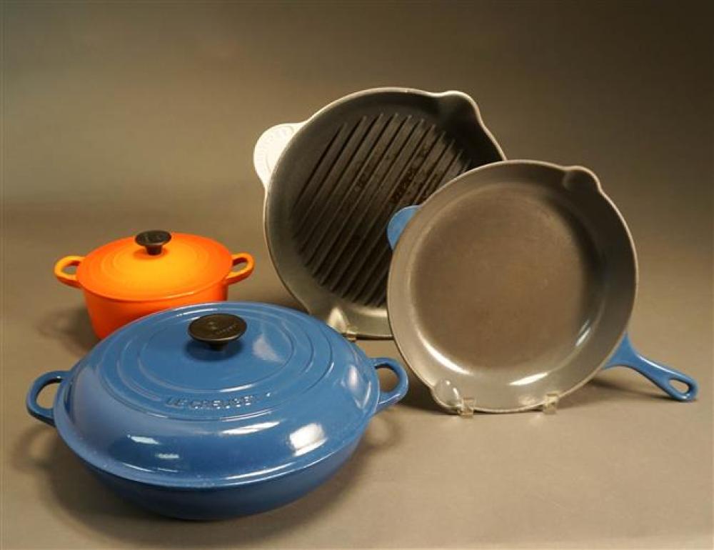 GROUP OF FOUR LE CREUSET ENAMEL 3232e2