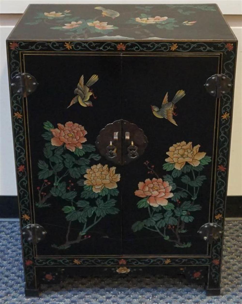 CHINESE POLYCHROME COROMANDEL BLACK