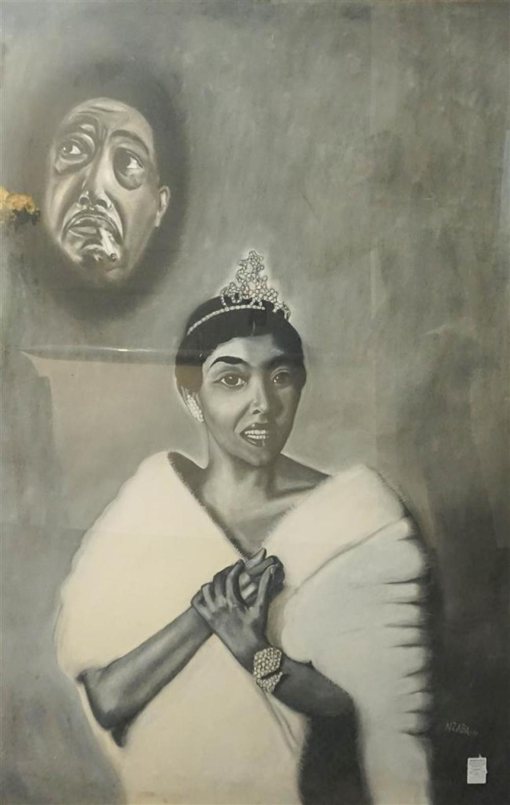 NZABA, PORTRAIT OF A WOMAN, MIXED