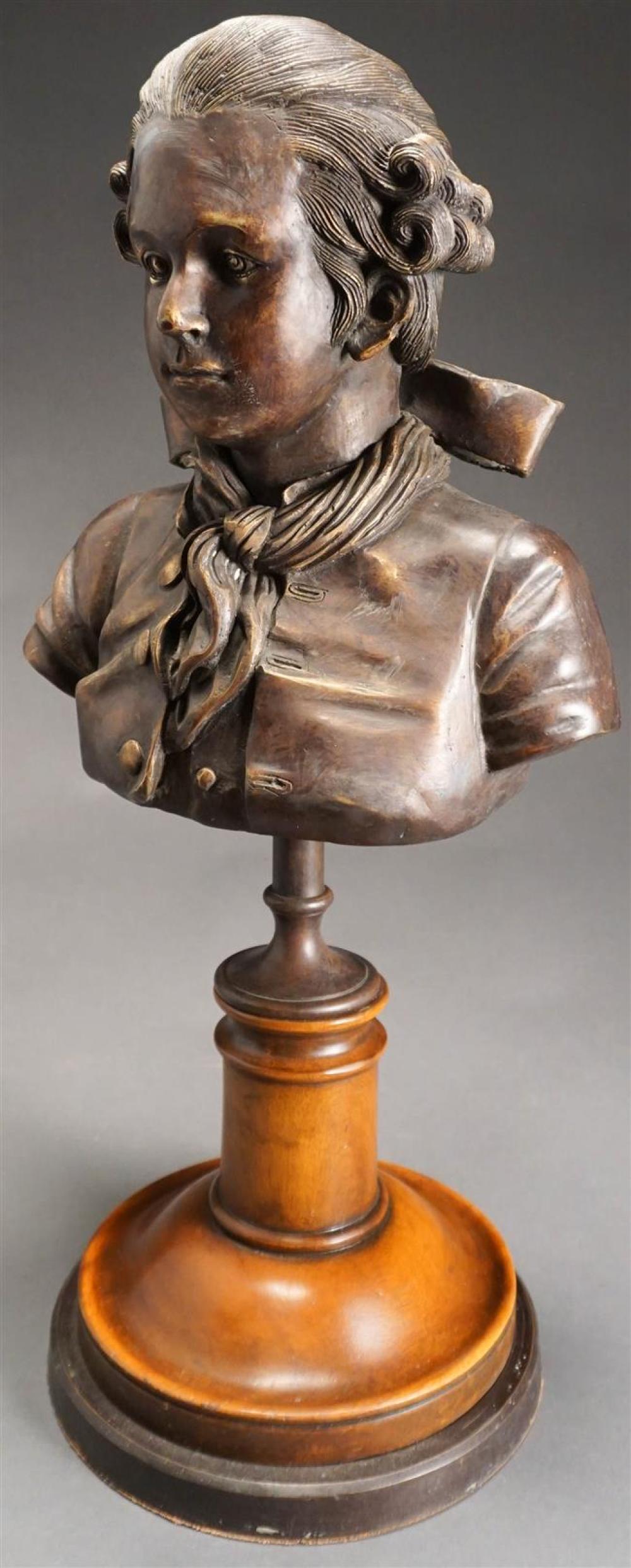 BROWN PATINATED BRONZE BUST OF 32338b