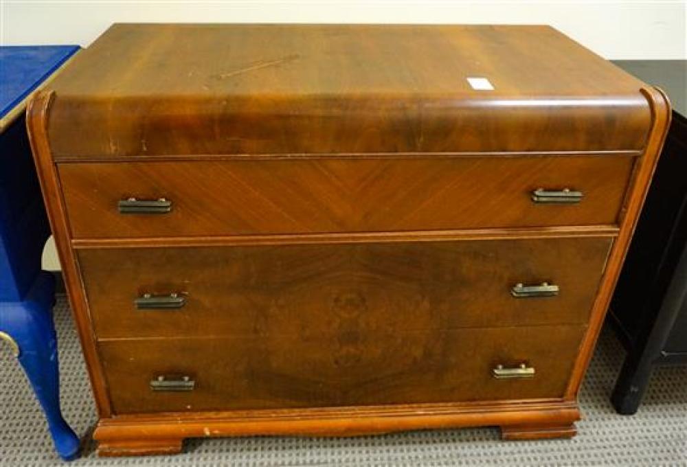 ART MODERNE WALNUT CHEST, HEIGHT: