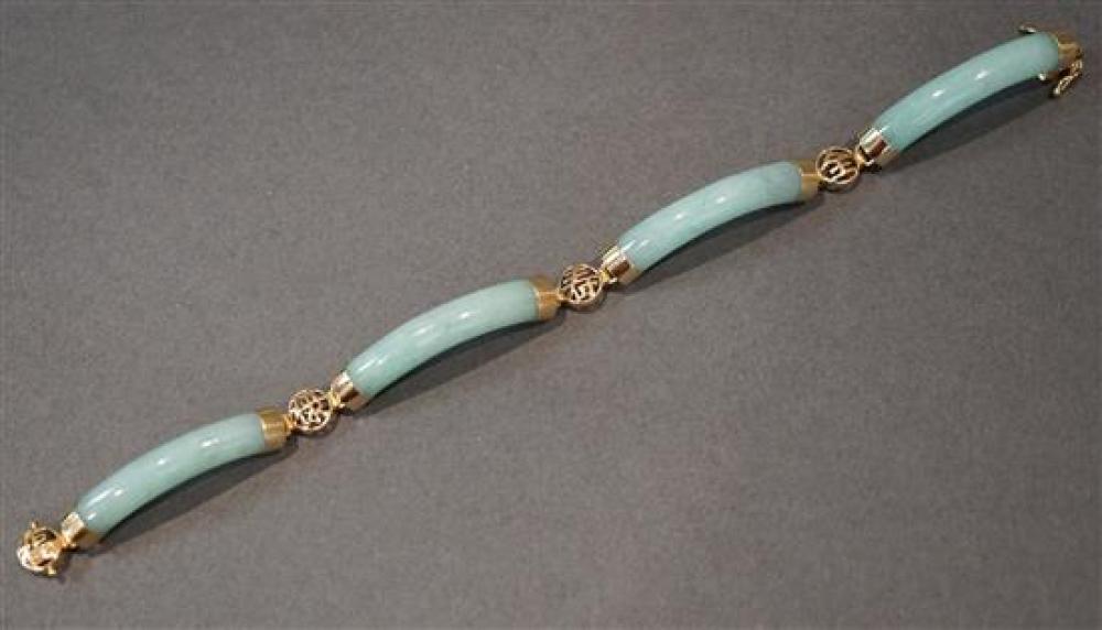 14 KARAT YELLOW GOLD JADE BRACELET14