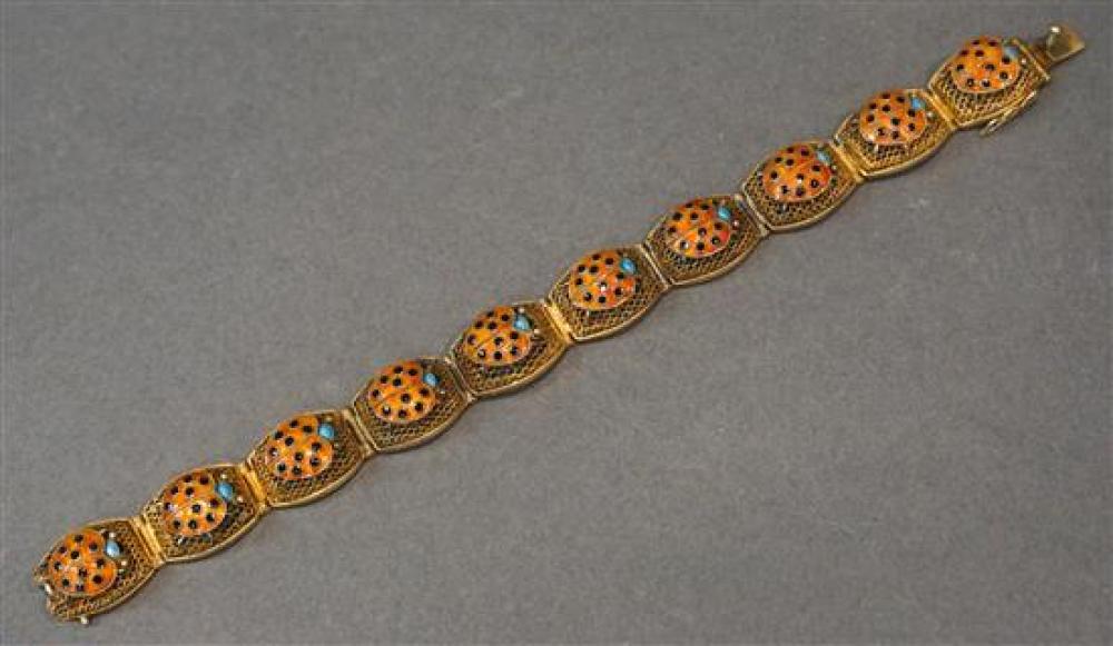 CHINESE SILVER GILT AND ENAMEL 320dd4
