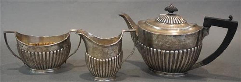 VICTORIAN SILVER THREE-PIECE TEA