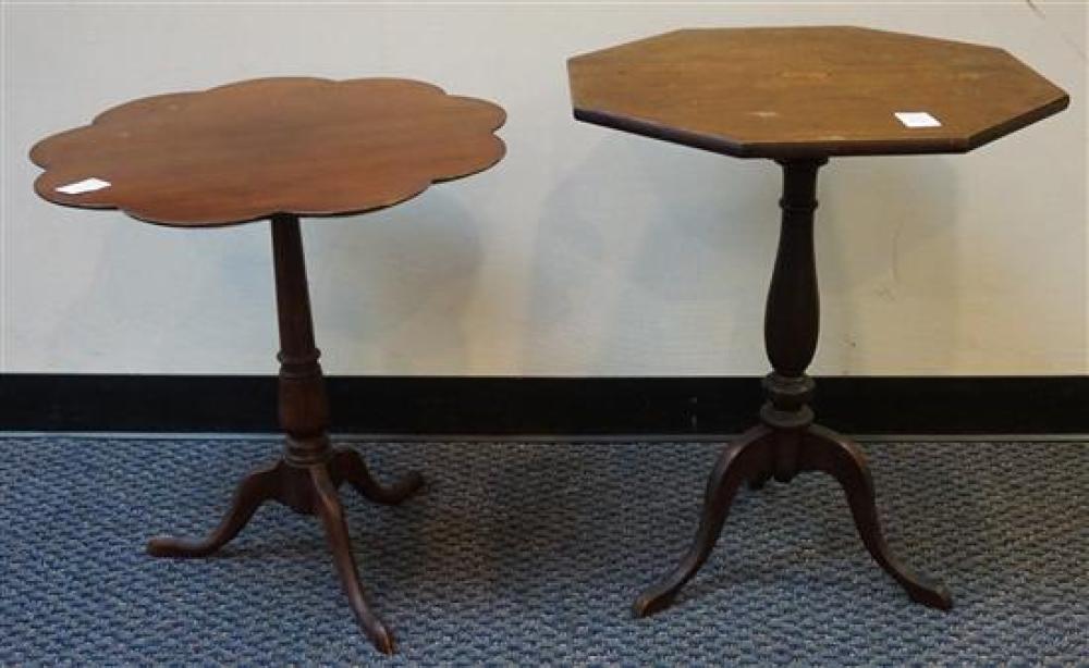 TWO MAHOGANY TEA TABLESTwo Mahogany 320e3b