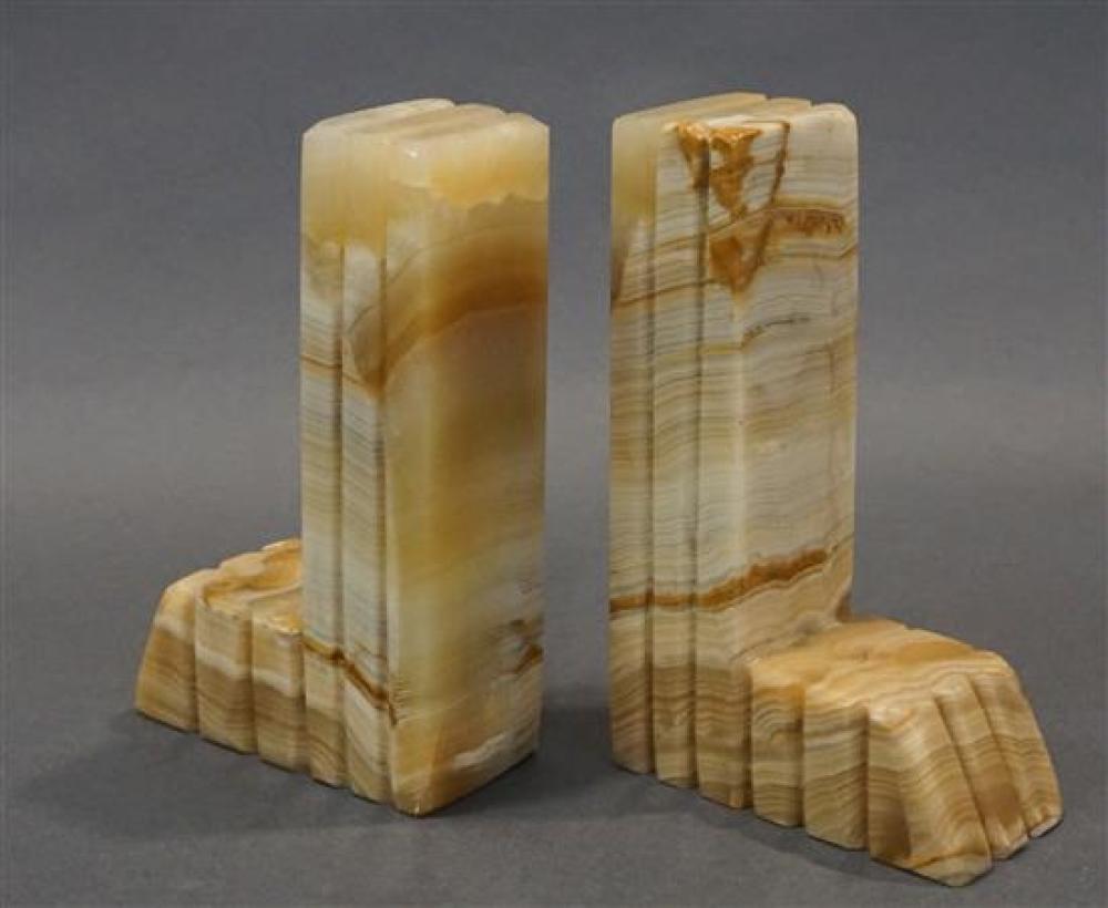 PAIR ONYX BOOKENDS (CHIPPED)Pair