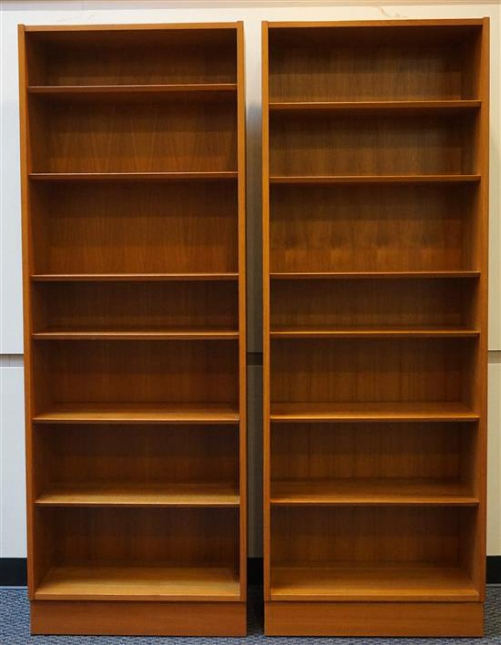 PAIR HUNDEVAD TEAK TALL BOOKSHELVES  320e57