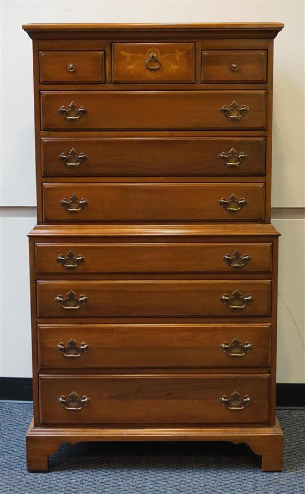 CHIPPENDALE STYLE INLAID CHERRY