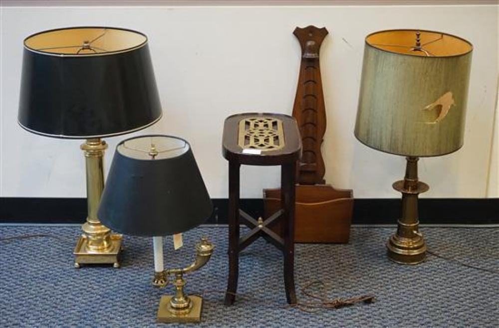 THREE BRASS TABLE LAMPS CHERRY 320ec3