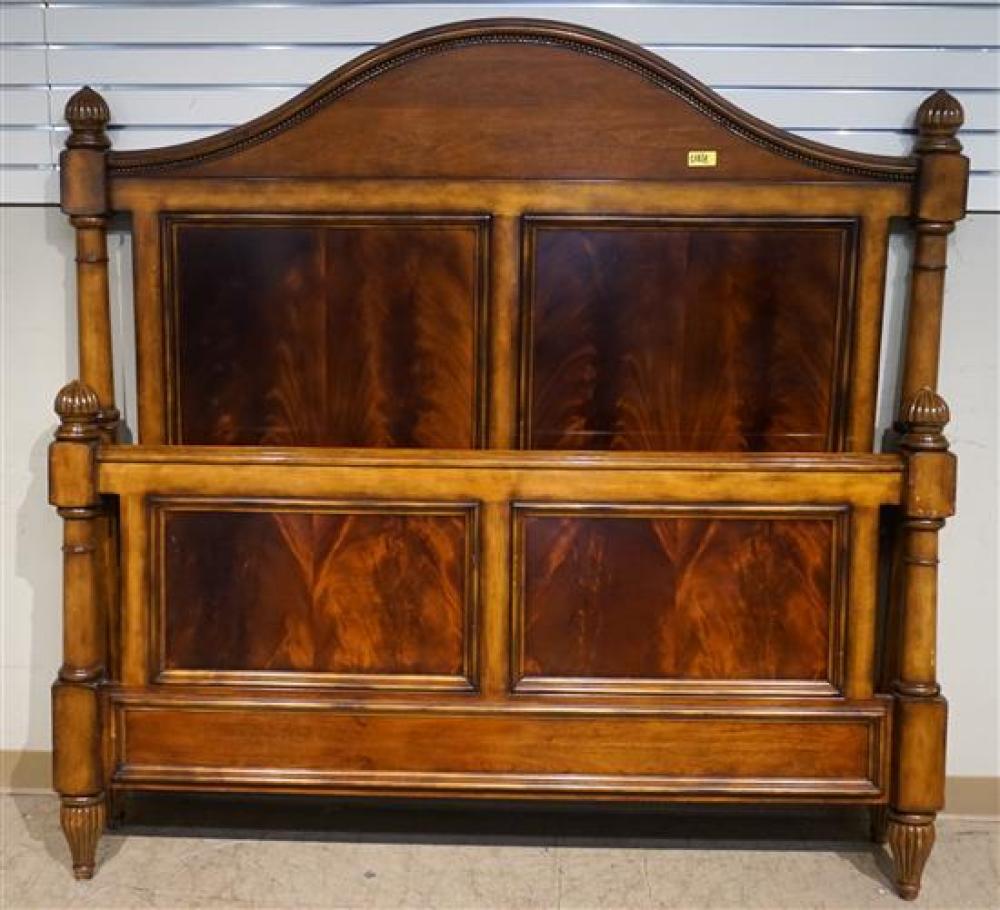 MAHOGANY AND CHERRY QUEEN BED BY