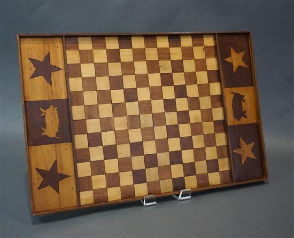 EARLY AMERICAN STYLE INLAID WOOD