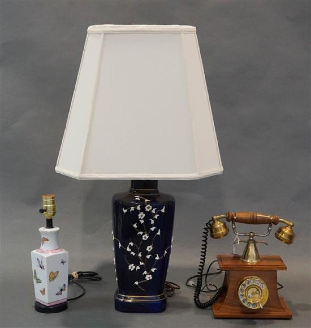 TWO ASIAN STYLE CERAMIC TABLE LAMPS