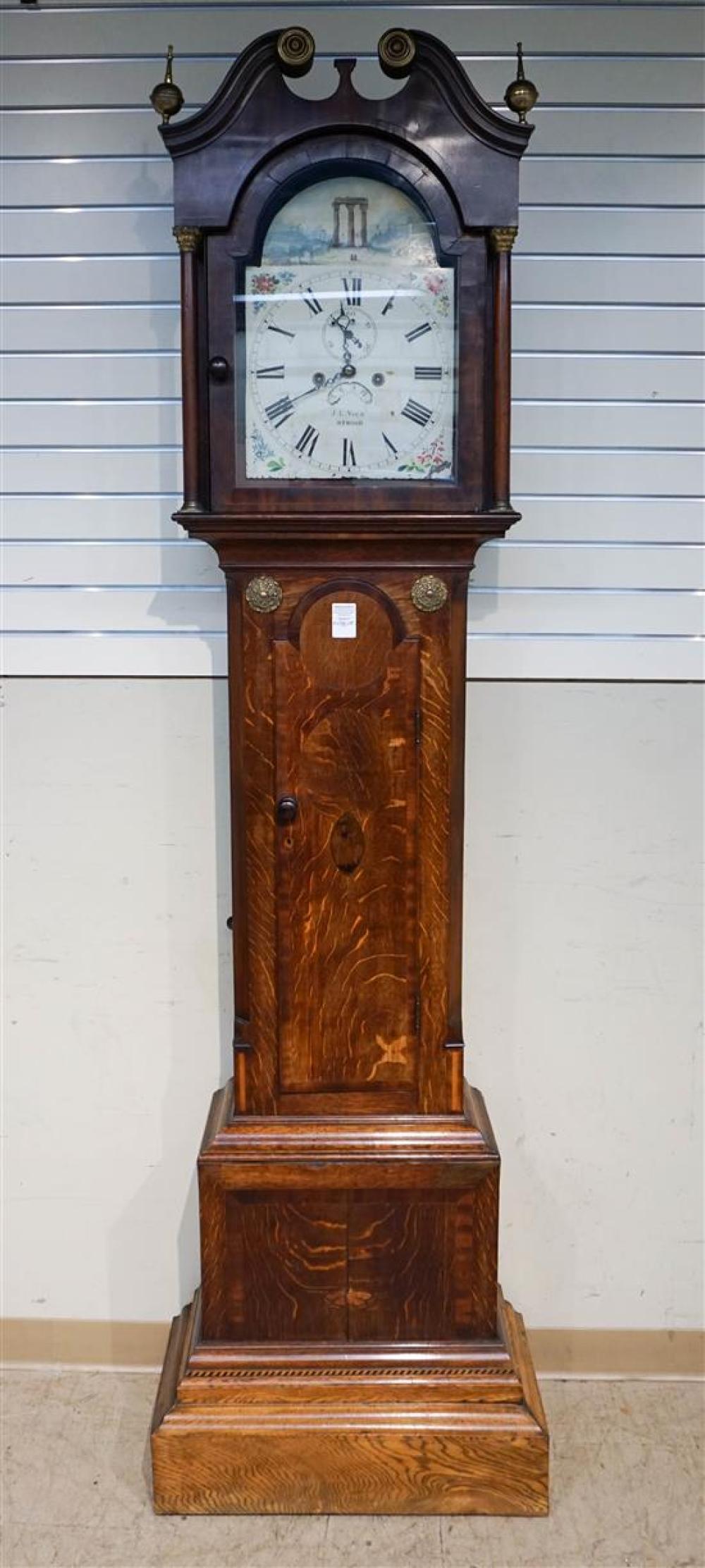 GEORGE IV INLAID OAK TALL CASE