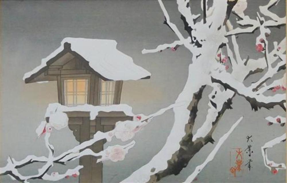 JAPANESE CHERRY BLOSSOMS, WOODBLOCK