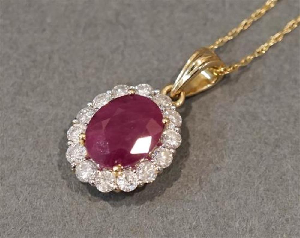 18-KARAT YELLOW-GOLD, RUBY AND