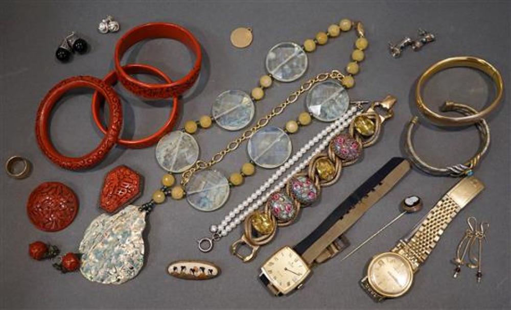FLAT OF ASSORTED WATCHES AND COSTUME