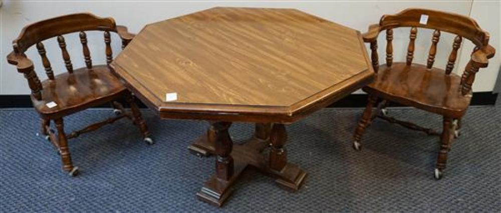 PINE AND FORMICA OCTAGONAL DINETTE