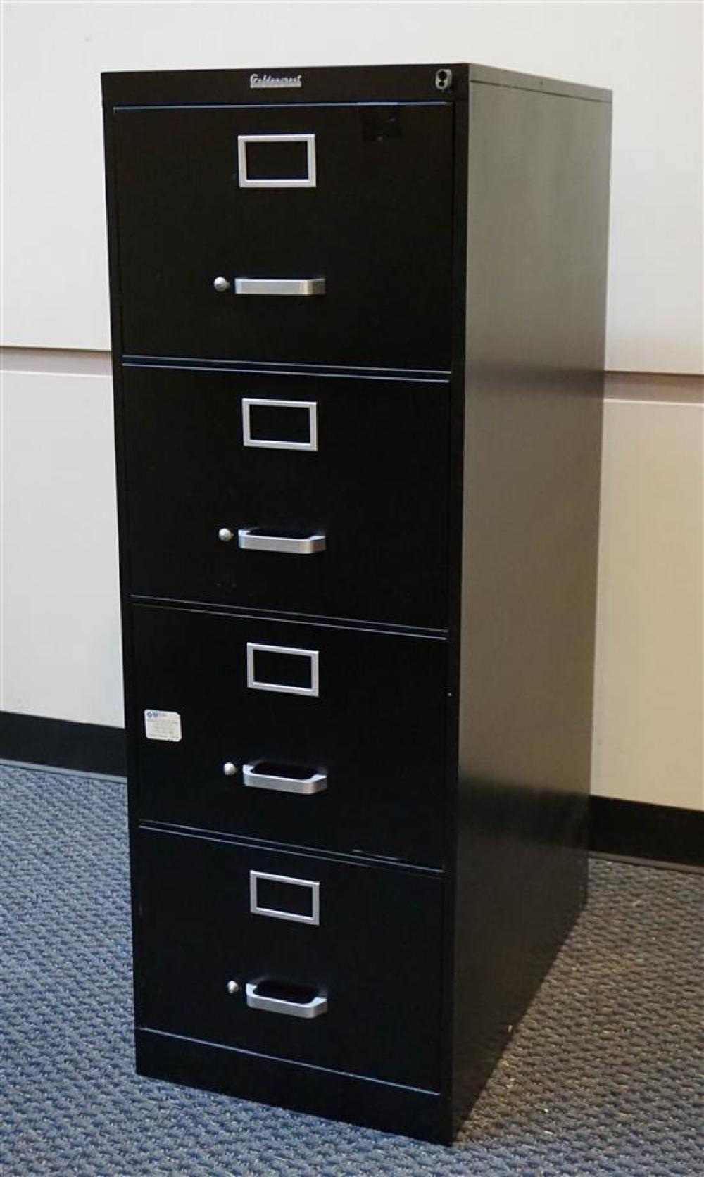 GOLDEN CREST BLACK METAL FOUR-DRAWER