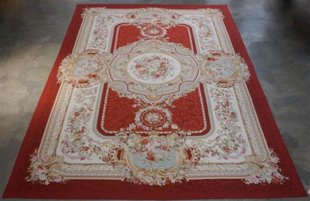 AUBUSSON PATTERN RUG, 18 FT 6 IN