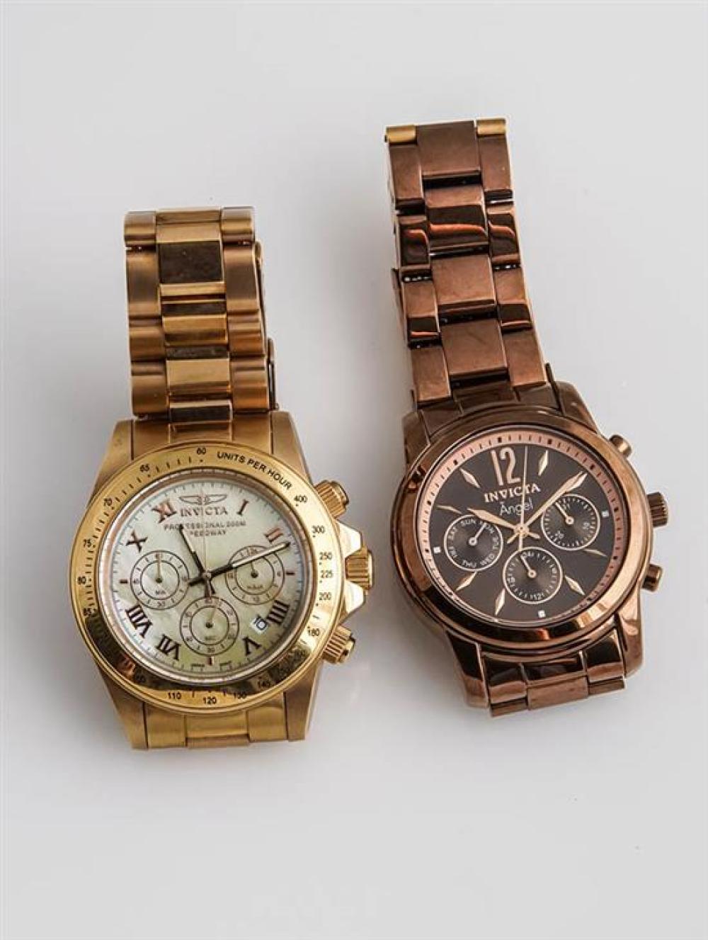 TWO STAINLESS STEEL QUARTZ WRISTWATCHES  321151