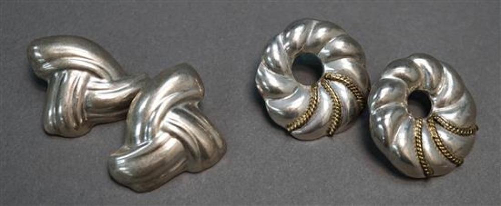 TWO PAIRS OF MEXICAN STERLING SILVER