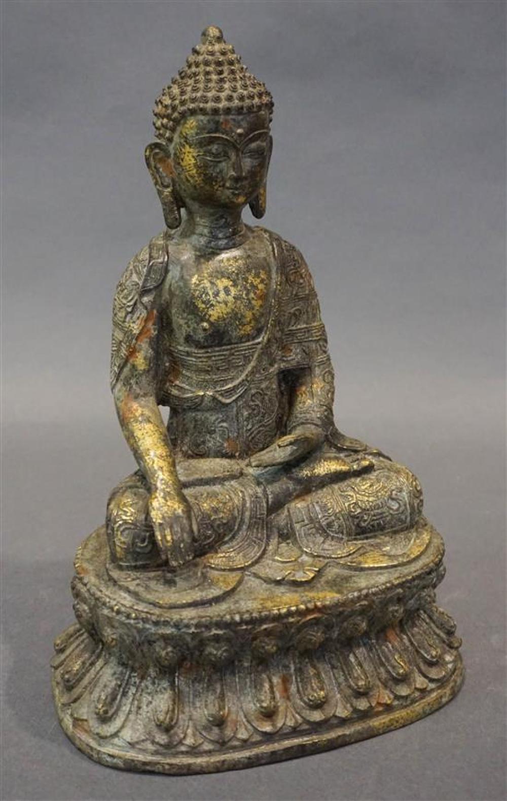 SINO-TIBETAN PATINATED METAL FIGURE