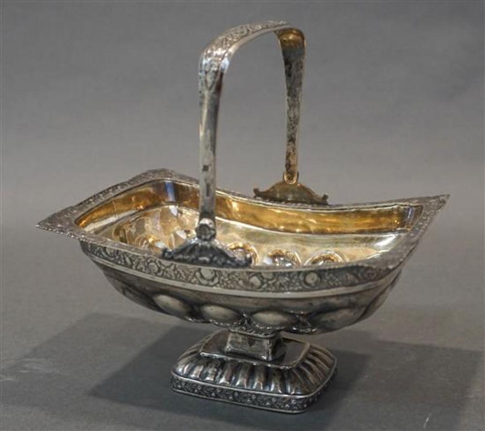 RUSSIAN SILVER SUGAR BASKET, 6.9